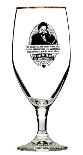 Edward Blom  Collection ølglass No 4: Som ungdom ska man