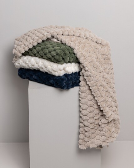 SK Home Fluffen eksklusiv pledd Beige