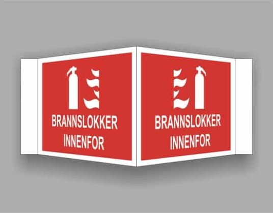 Brannskilt-brannslukker innenfor 21X14 cm plog Selvklebende Vanlig