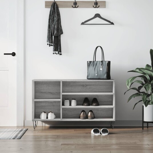  Skoskap grå sonoma 102x36x60 cm konstruert tre 8721012114579