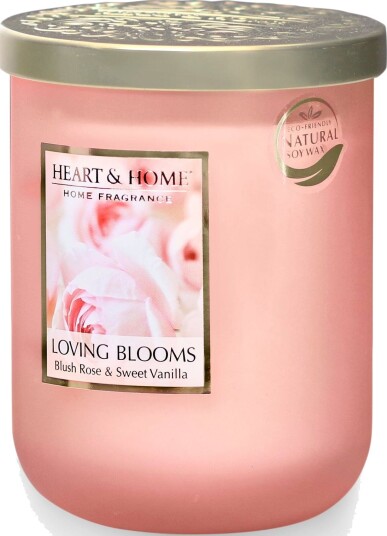 Heart & Home Loving Blooms Stort Duftlys i Glass Heart & Home Loving Blooms Stort Duftlys i Glass