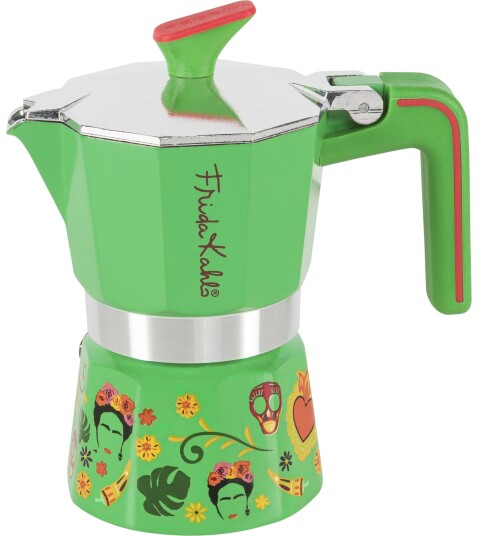 Pedrini 2 koppers Frida Kahlo Espressokanne   Gr??nn