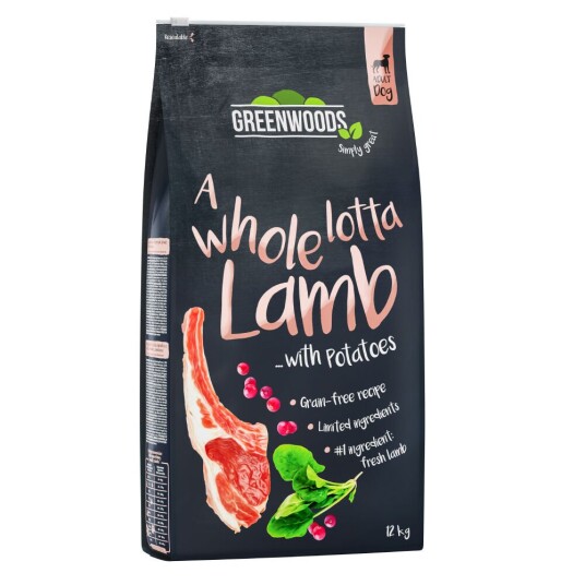 Greenwoods Lam Med Potet Spinat Og Tranebær 12 kg