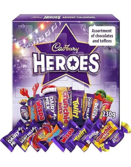 Hancocks Cadbury Heroes Adventskalender 230 g
