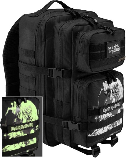 Iron Maiden Ryggsekk - Number Of The Beast GITD - Cooper Large - Unisex - svart