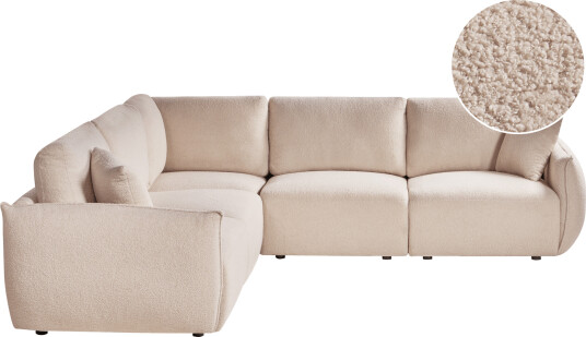Modulsofa 5-seters Mesnali høyrevendt - Beige