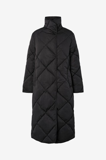 Yas Kåpe yasSelura LS Long Padded Coat Svart