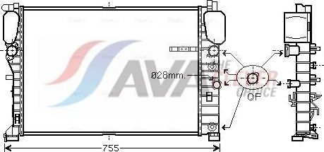 AVA COOLING SYSTEMS MSA2459 Radiator motorkjøling