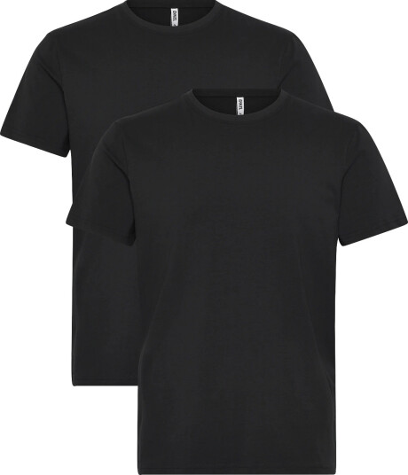Enkel Studio O Neck Tee 2 Pack Esoscar Black XXXL