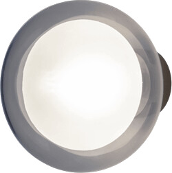 Tooy Nabila 552.42 Vegg-/ Taklampe Matt Sort/ Sort Krom med Røkt Glass