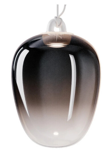 Lodes Oblò Pendel Medium 2700K Glossy Røyk/Hvit