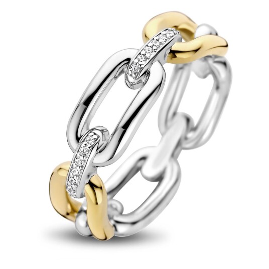Ti Sento Ring i forgylt 925 sølv med zirkonia Ti Sento Ring i forgylt 925 sølv med zirkonia