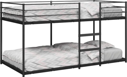 Køyeseng uten madrass svart 90x200 cm stål 8721158511997 Køyeseng uten madrass svart 90x200 cm stål 8721158511997