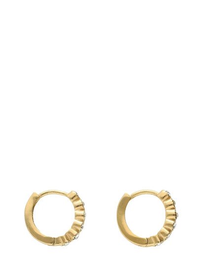 My Jewellery Earring Mini Hoop Rhinestone Transparent   Gold   