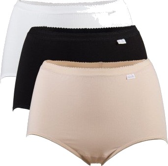 Damella Truser 3P Classic Cotton Hipster Mixed bomull Medium Dame Damella Truser 3P Classic Cotton Hipster Mixed bomull Medium Dame
