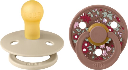 BIBS x Liberty Colour Smokk 2-Pack Lateks Str 1 Rund Chamomile Lawn/Woodchuck Mix