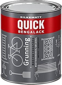 Quick bengalack grunning sort silkematt 3 liter