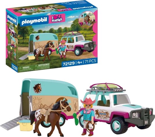 Playmobil SUV med Hestehenger Byggesett 4+ 71 Deler