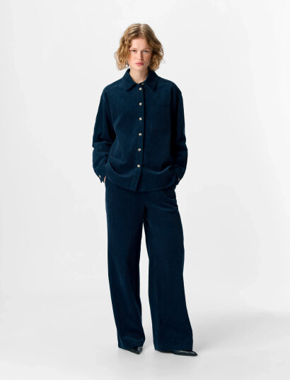 Object Objgala L/S Lo Shirt Noos - Navy - 34