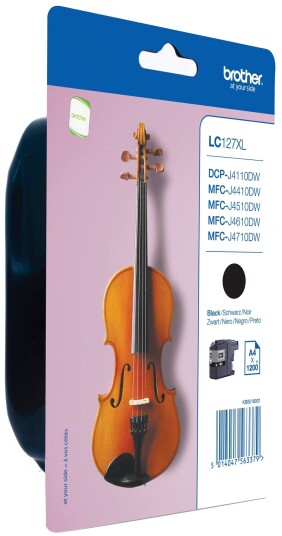 Brother blekkpatron LC-127XLBK XL Sort