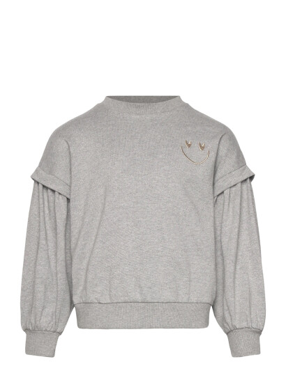 The New Tnrenata Glitter Sweatshirt Grey 122/128