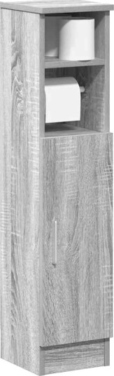 Vidaxl Baderomsskap med rulleholder grå sonoma 20,5x22x90 cm 858502