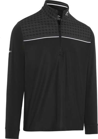 Callaway Odyssey Printed Block Pullover Svart Golfgenser herre Caviar Small