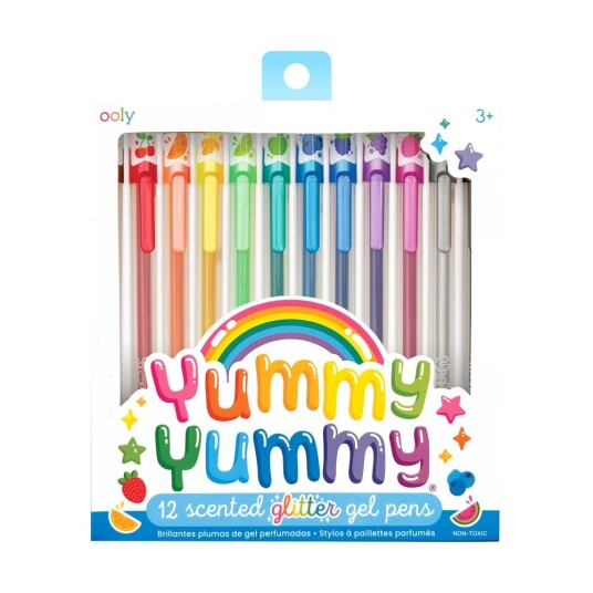 Gelpenner Duftende & Glitrende Yummy Yummy 12 stk Ooly Gelpenner Duftende & Glitrende Yummy Yummy 12 stk Ooly
