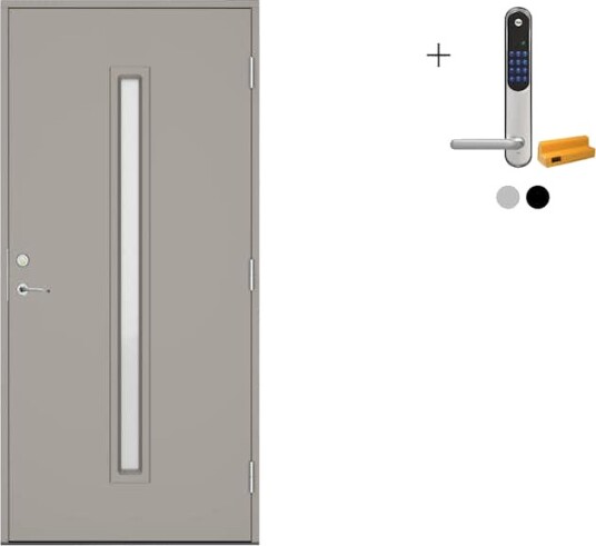 Ytterdør Swedoor Clever-Line+ Hamra med Yale Doorman Classic Home