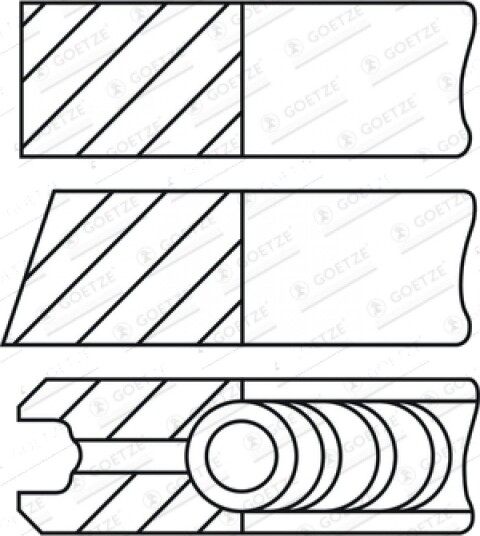 Stempelringsett GOETZE ENGINE 08-451300-00