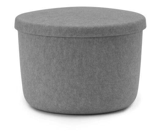 Normann Copenhagen - Hide Storage Pouf Small Grey Normann Copenhagen