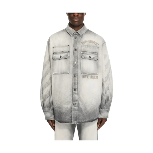 Off White Herre Skjorter Grå L, Off White Herre Skjorter Grå L,