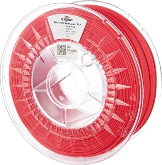 Spectrum Safeguard PLA Antibakteriell Filament 1.75 mm 1000 g True Red 81559 Spectrum Safeguard PLA Antibakteriell Filament 1.75 mm 1000 g True Red 81559