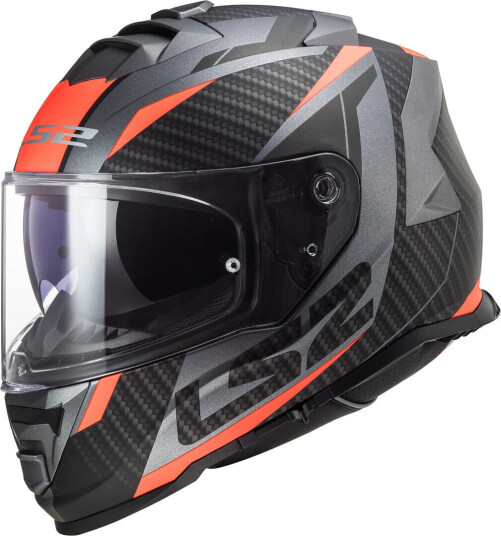 LS2 FF800 Storm Racer Hjelm 2XL Svart Oransje