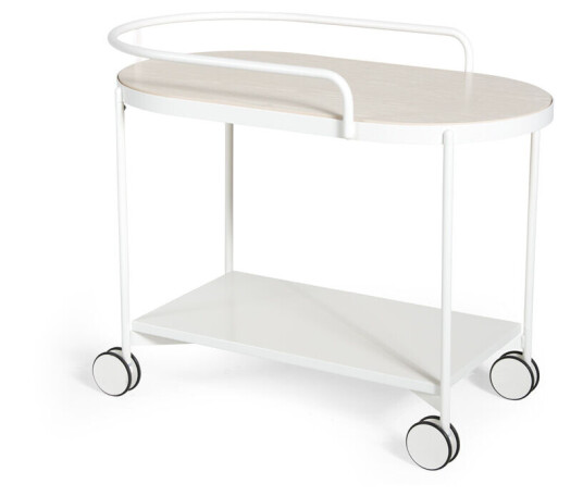 SMD Design Lene rullevogn White, hvitpigmentert askefinér