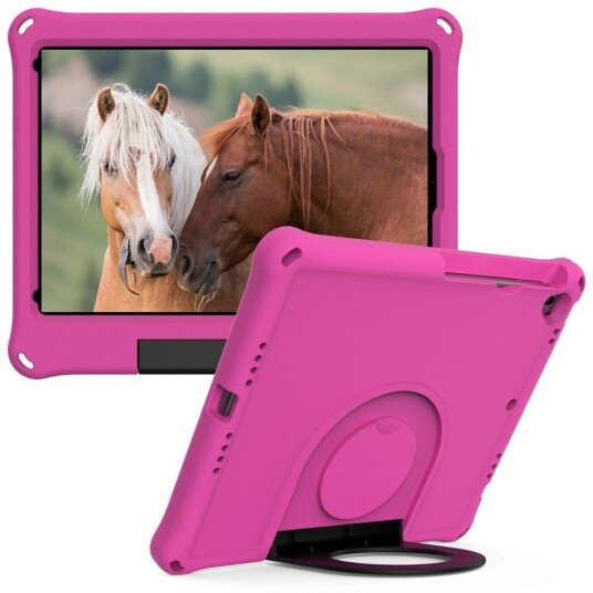 INCOVER iPad 10.2" (2021 / 2020 / 2019) EVA-skum Barnedeksel m. Ring Stativ - Rosa