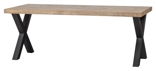 Woood Tablo Spisebord - Herringbone/X-ben, 200x90