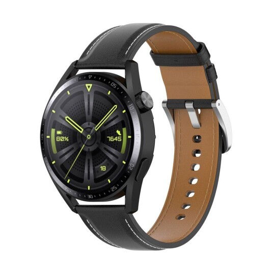 INCOVER Universal Smartwatch Kunstskinn Reim m. Spenne 22mm - Svart
