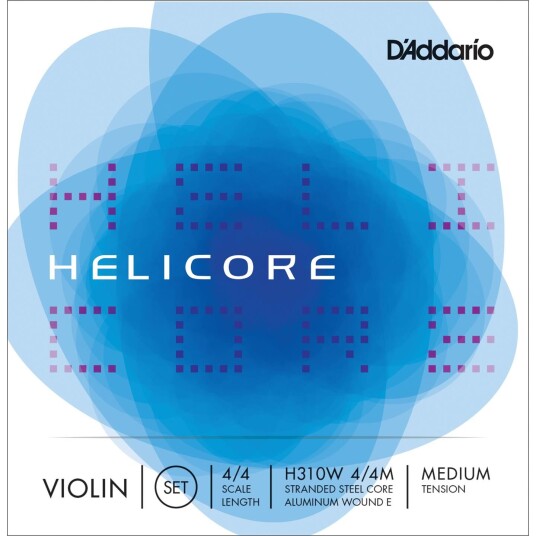 D'Addario H310w 4/4m Violin Strings Helicore Set Coiled Aluminum E Medium D'Addario H310w 4/4m Violin Strings Helicore Set Coiled Aluminum E Medium