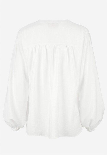 Freequent Vevet bluse med rynkedetaljer Freequent Vevet bluse med rynkedetaljer
