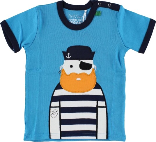 Freds World T skjorte   Blå m. Pirat   Freds World   56   T skjorte