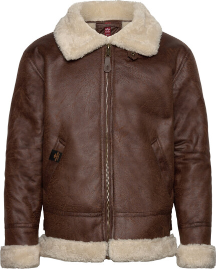 Alpha Industries B-3 Faux Leather - Brown - S