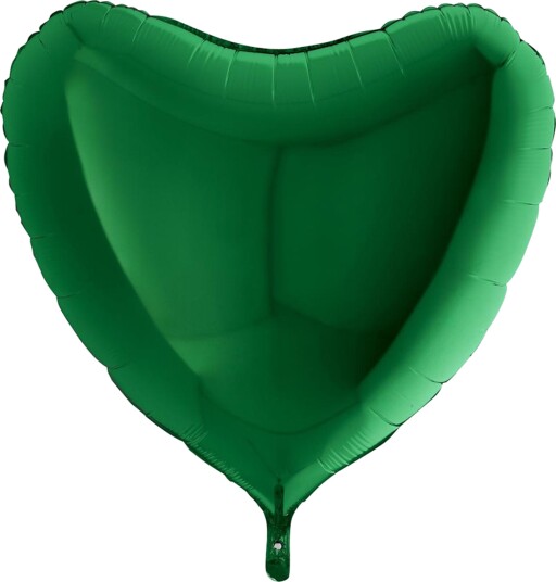 Ballongkungen Folieballong Stor Hjerte Grønt 45 cm 18011DGR