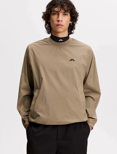J. Lindeberg Ulf Crewneck Windbreaker Brown L