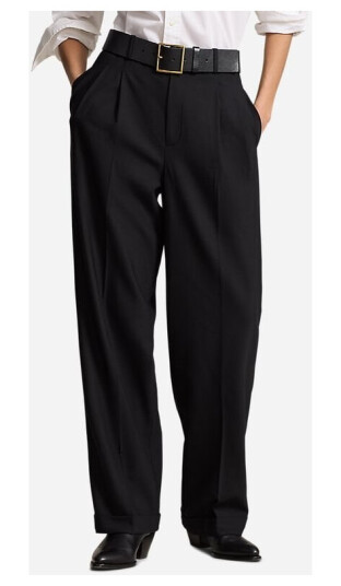 Andiata Gytta Wool Trousers Black Pinstripe