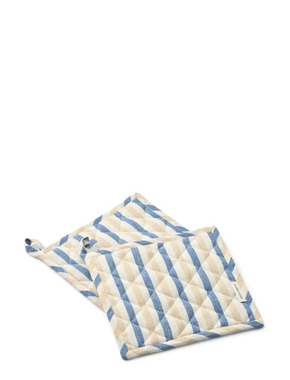 STUDIO FEDER Ada Pot Holder 2-Pack - Blue - 20X20CM