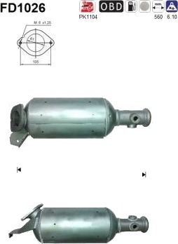 Partikkelfilter AS FD1026 Partikkelfilter AS FD1026