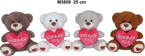 Bamse Med Hjerte 25 Cm Mix Bamse Med Hjerte 25 Cm Mix