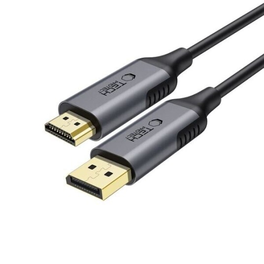 Tech-Protect Ultraboost 2m DisplayPort til HDMI Kabel 4K 60Hz Svart