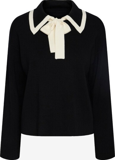 YAS Y.A.S Pullover yasJosie LS Bow Knit Svart